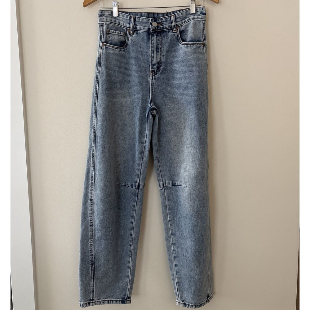 BLANKNYC Barrel Leg Jeans Womens 26 Light Wash High-rise Wide Baggy